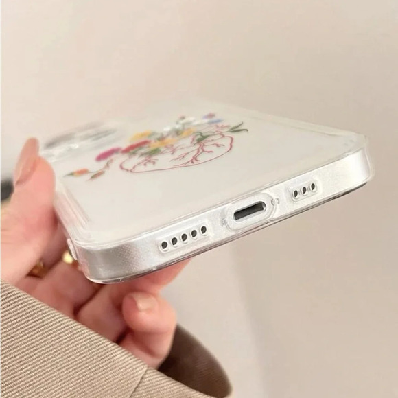 ⚠️Clearance iPhone 15/Pro/Pro Max Cute Flowers And Heart Phone Case - Picture 3 of 3